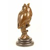 Bronze sculpture of a long-eared owl