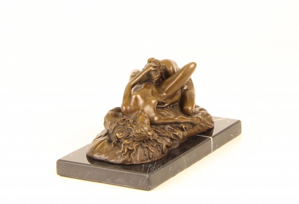 Bronze sculpture of a lesbian couple making love | YourBronze.com