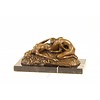 Bronze sculpture of a lesbian couple making love