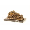 Bronze sculpture of a lesbian couple making love