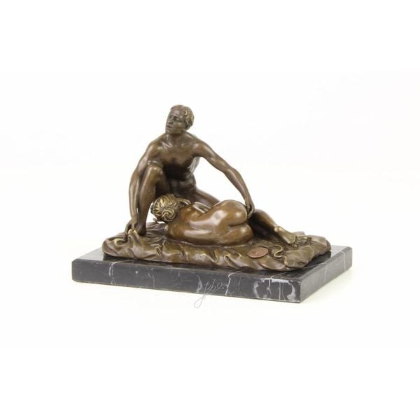  Bronze sculpture of a fellatio scene