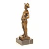 Bronze sculpture of a nude cowboy