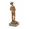 Bronze sculpture of a nude cowboy