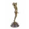 Bronze sculpture of a nude male posing