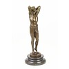 Bronze sculpture of a nude male posing