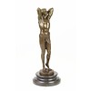 Bronzen beeld van een naakt poserende man