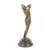 Bronze sculpture of a nude male posing