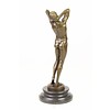 Bronze sculpture of a nude male posing