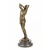 Bronze sculpture of a nude male posing