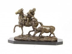 Bronzen militaire en jacht beelden