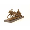 Bronze sculpture of a horse drawn sleigh