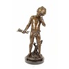 Bronzen beeld van de Griekse god Pan