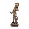 Bronzen beeld van de Griekse god Pan