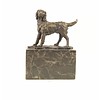 Bronze sculpture of a standing dog