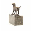 Bronze sculpture of a standing dog