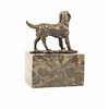 Bronze sculpture of a standing dog