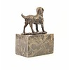 Bronze sculpture of a standing dog