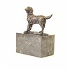 Bronze sculpture of a standing dog