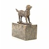 Bronze sculpture of a standing dog