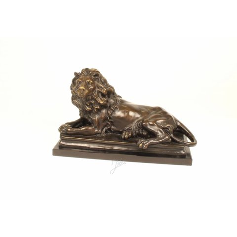 A reclining lion