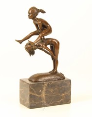 Products tagged with bronze sculpture kids playing leap-frog
