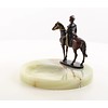 A bronze figurine of Napoleon on horseback ashtray