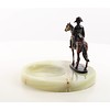 A bronze figurine of Napoleon on horseback ashtray