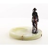 A bronze figurine of Napoleon on horseback ashtray