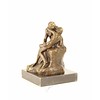 A small bronze sculpture of 'The Kiss' after Rodin