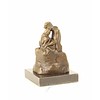 A small bronze sculpture of 'The Kiss' after Rodin