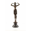 A bronze sculpture of a female Egyptian dancer