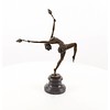 A bronze sculpture of a flame leaper