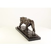 Bronze sculpture of a hunting panther