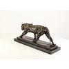 Bronze sculpture of a hunting panther