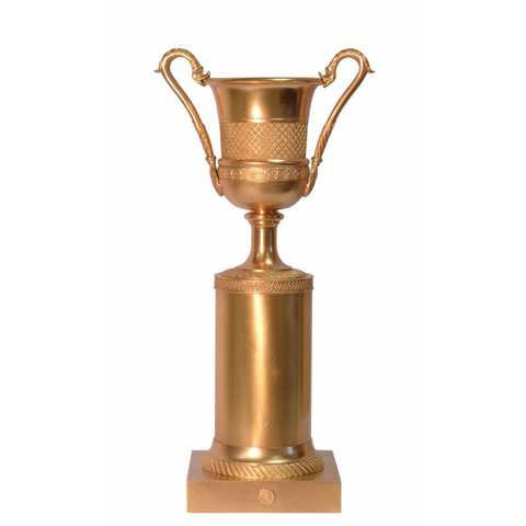 Bronze urn on stand