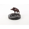 A bronze wild boar ashtray