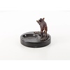 A bronze wild boar ashtray