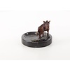 A bronze wild boar ashtray