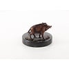 A bronze wild boar ashtray