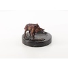 A bronze wild boar ashtray