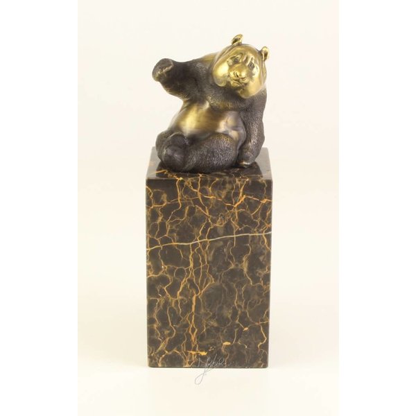  Bronze sculpture of a sitting Panda bear