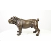 A bronze sculpture of a standing English Bulldog