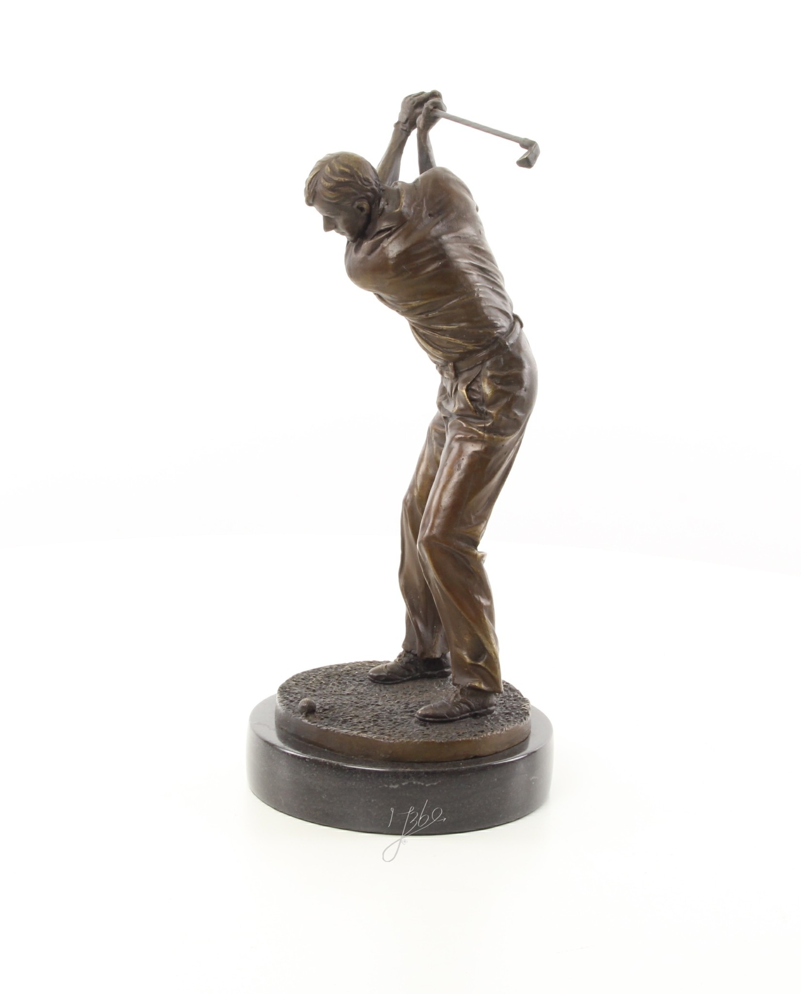 hoofdstuk Voorstad buffet Een bronzen beeld van een golfer | YourBronze.com