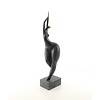 A Modernist bronze sculpture of a dancing female