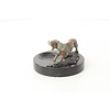 A hunting hound mounted on a marble ashtray