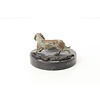 A hunting hound mounted on a marble ashtray