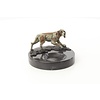 A hunting hound mounted on a marble ashtray