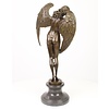 A bronze sculpture of the Winged Night