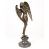 A bronze sculpture of the Winged Night