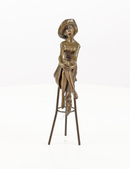 Products tagged with lady on barstool sculpture for sale